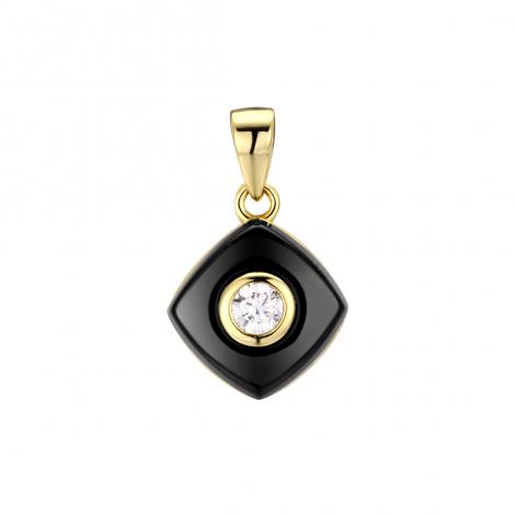 Подвеска, вставка: керамика, куб.цирконий, арт.:0320912255gp-b, SilverWings, рис. 1