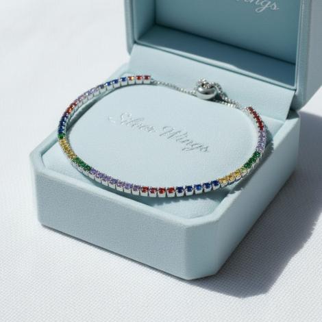 Браслет, вставка: куб.цирконий, арт.:0414524707mix, SilverWings, рис. 2