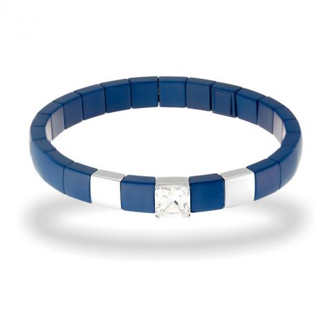 Браслет, вставка: керамика матовая, куб.цирконий, арт.:0420912462ac-m, SilverWings, рис. 1