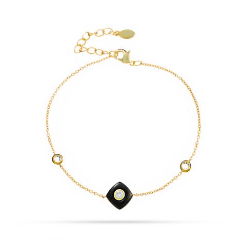 Браслет, вставка: керамика, куб.цирконий, арт.:0420912759gp-b, SilverWings, рис. 1