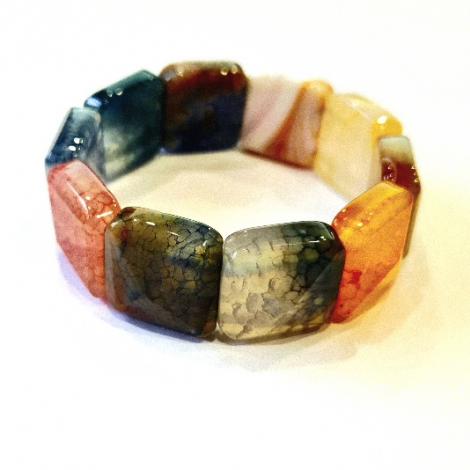 Браслет, вставка: агат, арт.:042121102mix, SilverWings, рис. 1