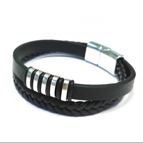 Браслет, вставка: экокожа, арт.:0422515234b, SilverWings, рис. 1