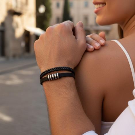 Браслет, вставка: экокожа, арт.:0422515234b, SilverWings, рис. 2