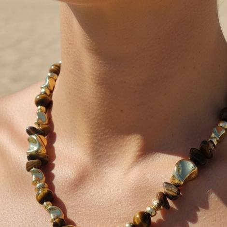 Колье, вставка: тигровый глаз, арт.:052211253gp, SilverWings, рис. 2