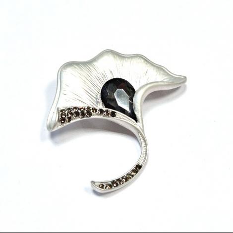 Брошь, вставка: куб.цирконий, кристалл "swarovski", арт.:082411115b-m, SilverWings, рис. 1