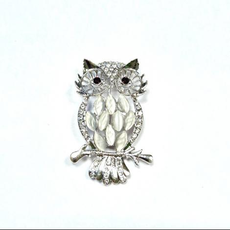 Брошь, вставка: кристалл "swarovski", стекло ювелирное, арт.:082411129a, SilverWings, рис. 1