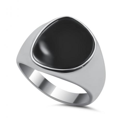 Серебряное кольцо, вставка: оникс, арт.:212237114b, SilverWings, рис. 1