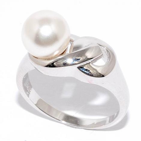 Серебряное кольцо, вставка: майорика "swarovski", арт.:21r2013cwh-650-133, SilverWings, рис. 1