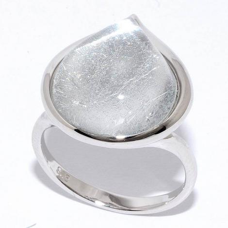 Серебряное кольцо, вставка: сусальное серебро, смола ювелирная, арт.:21r2185css-133, SilverWings, рис. 1