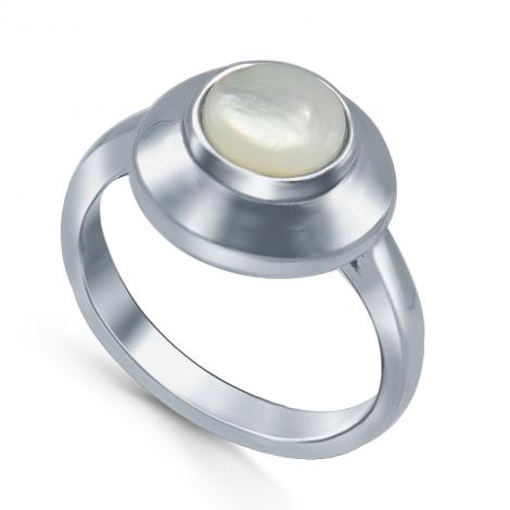 Серебряное кольцо, вставка: перламутр, арт.:21set15675a-113, SilverWings, рис. 1