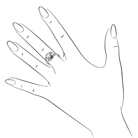 Серебряное кольцо, вставка: перламутр, арт.:21set15675a-113, SilverWings, рис. 2