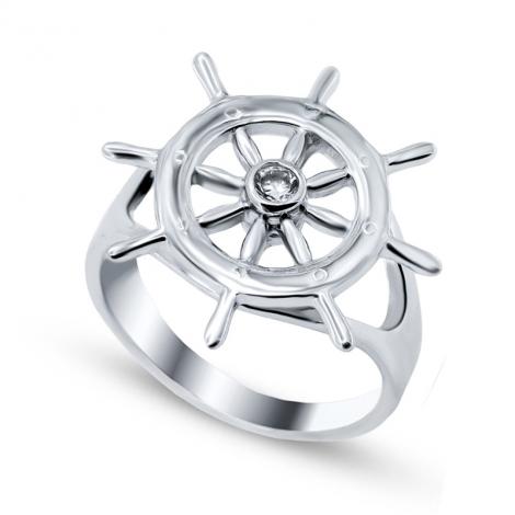 Серебряное кольцо, вставка: куб.цирконий, арт.:21wbv1-113, SilverWings, рис. 1