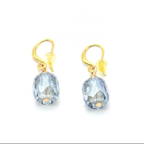 Серьги, вставка: кристалл "swarovski", арт.:222401113gp-n, SilverWings, рис. 1