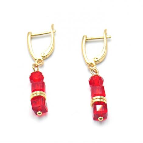 Серьги, вставка: кристалл "swarovski", арт.:222401116gp-d, SilverWings, рис. 1