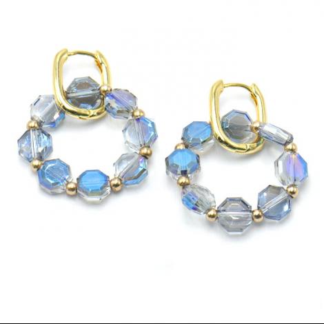 Серьги, вставка: кристалл "swarovski", арт.:222401437gp-c, SilverWings, рис. 1