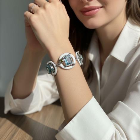 Браслет, вставка: куб.цирконий, эмаль, арт.:242211232n-a, SilverWings, рис. 2