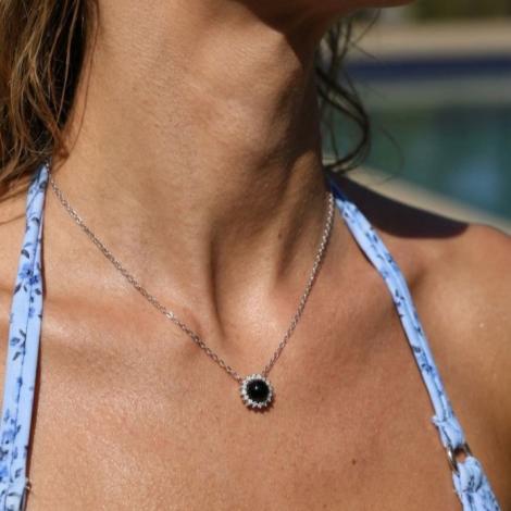 Колье, вставка: оникс, куб.цирконий, арт.:2512734336b, SilverWings, рис. 2